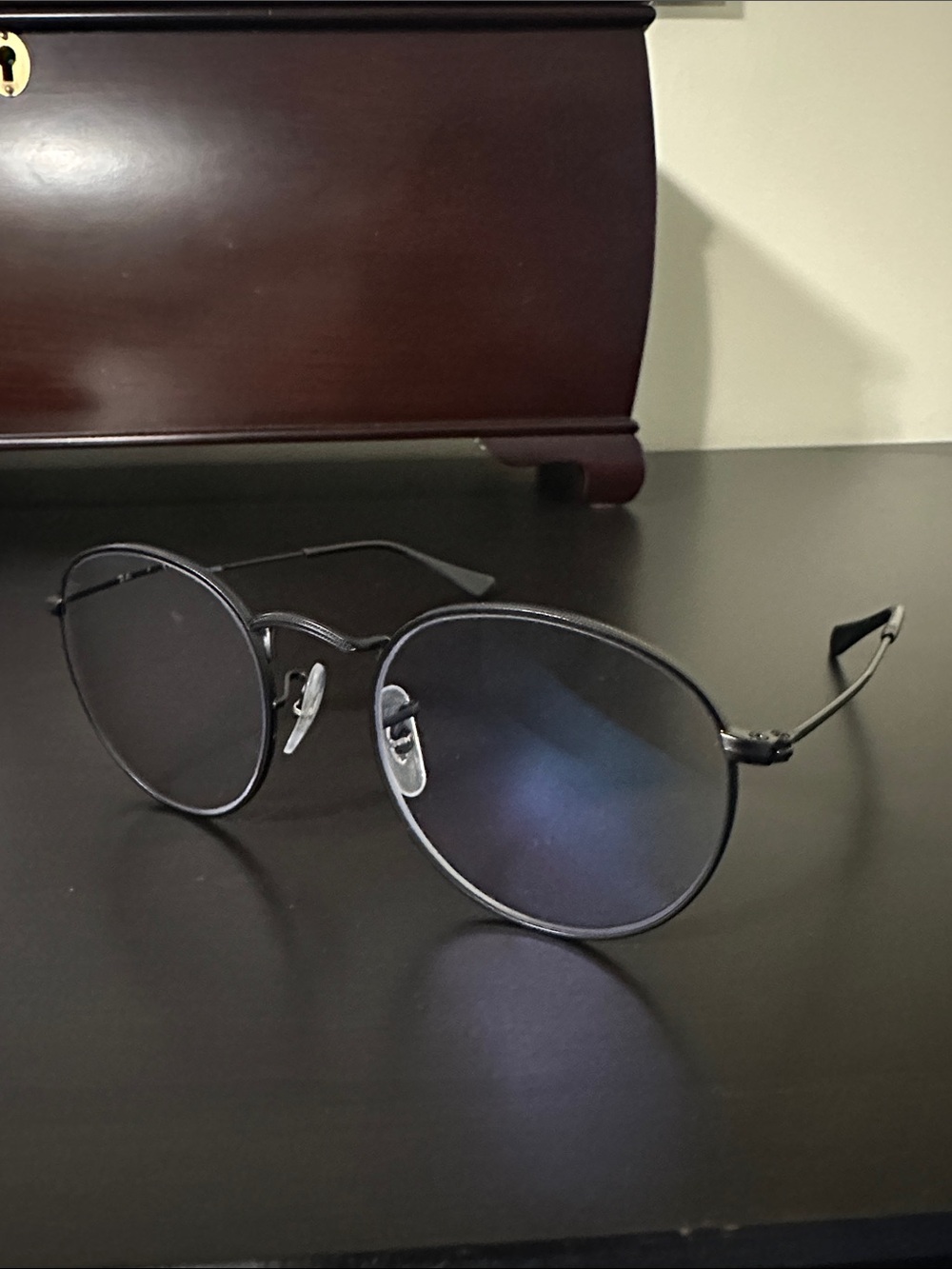 Ray Ban RX3557v Black Round Metal Reading +2.00 Glasses - Unisex. - Picture 14 of 16